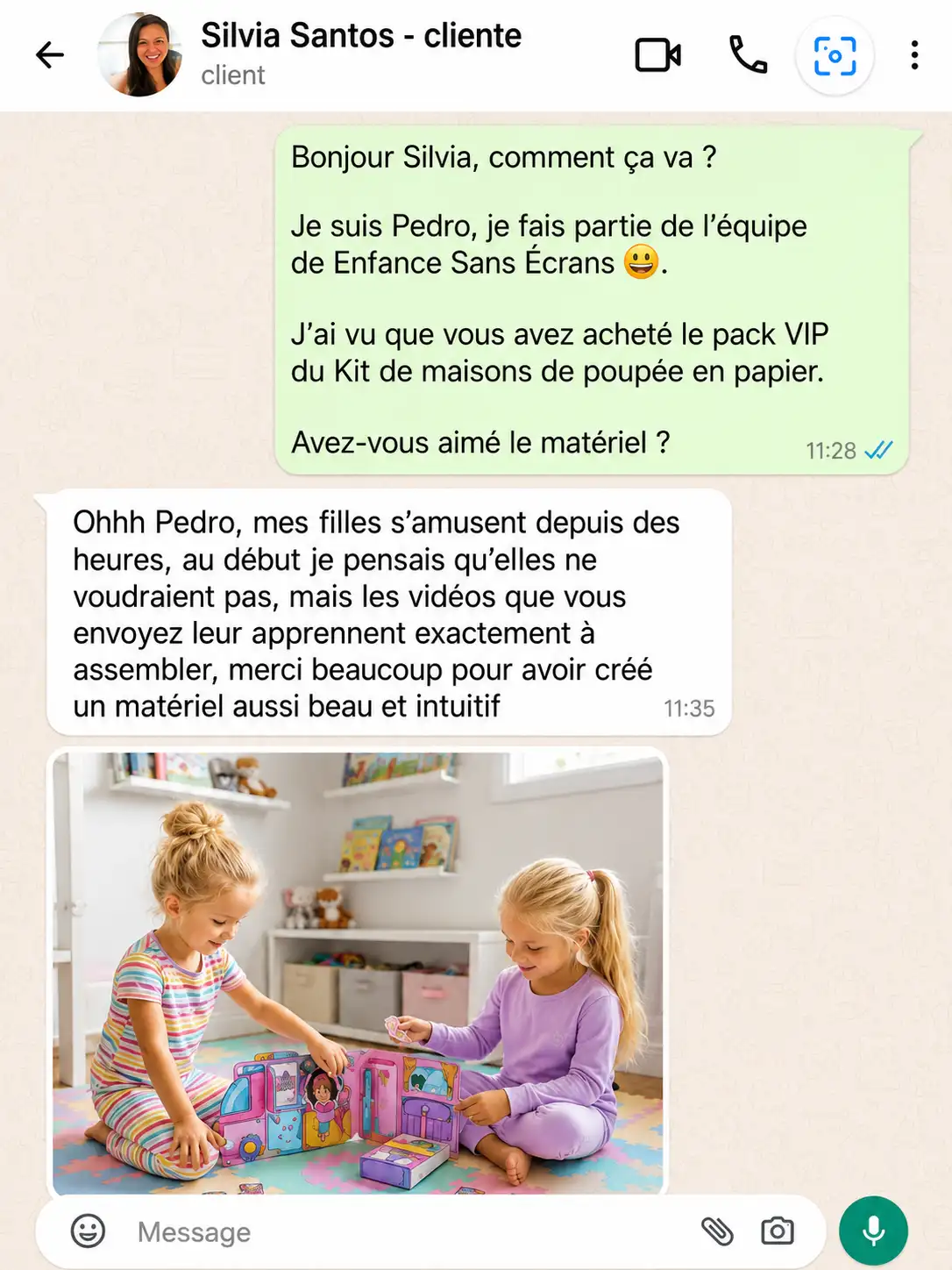 Témoignage d'une maman cliente