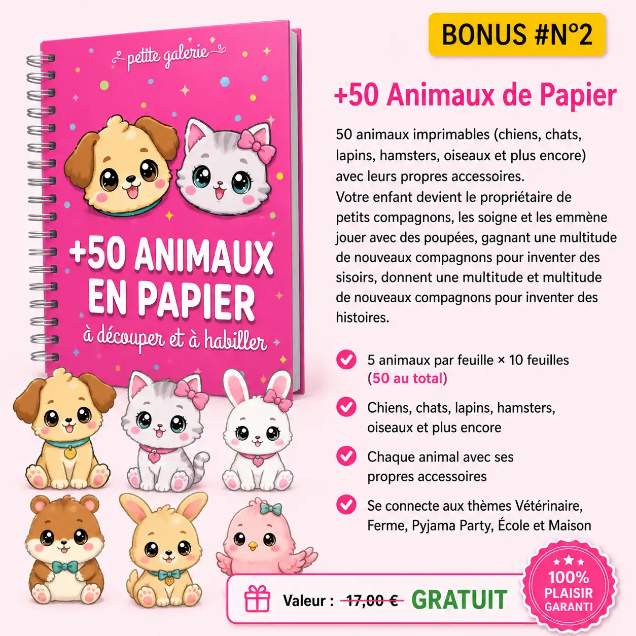 Bonus 2 : +50 Animaux en Papier