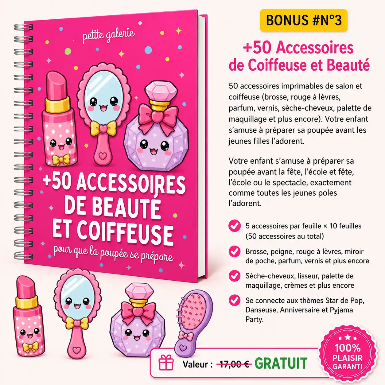 Bonus 3 : +50 Accessoires de Coiffure et Beauté